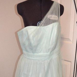 David's Bridal Mint Bridesmaid Dress